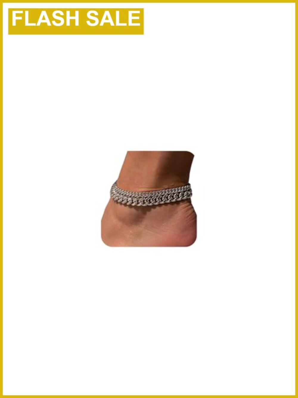 Chunky Ankle Bracelet for Women, Waterproof Adjustable Layered Anklet Set